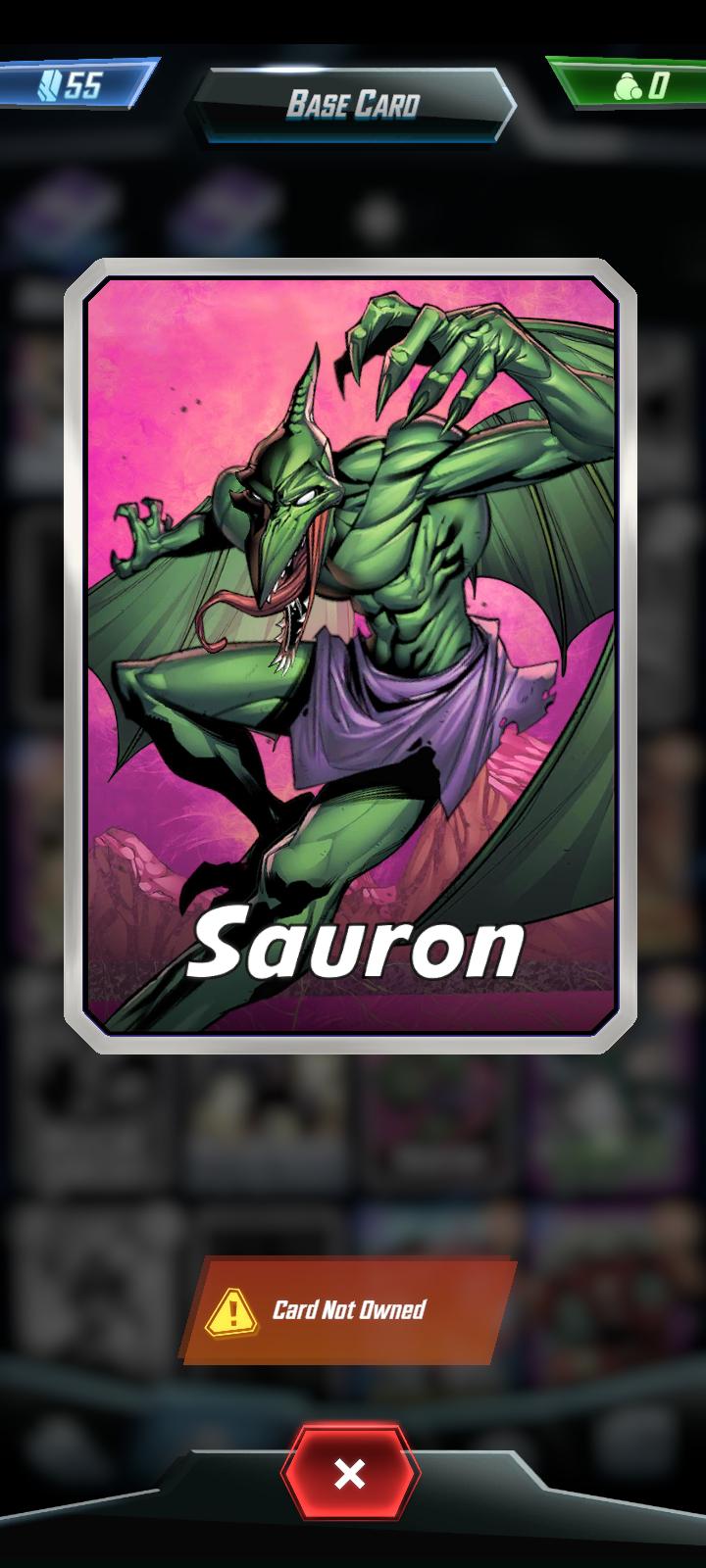Sauron, la nueva carta de Marvel Snap