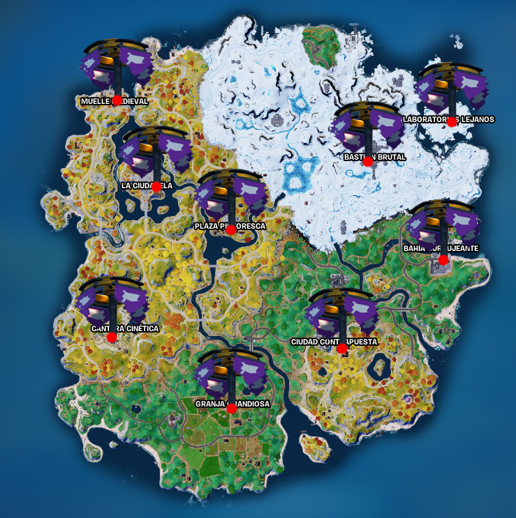 claim point capture fortnite locations