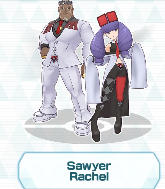 sawyer y rachel Pokémon Masters