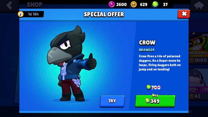Crow oferta especial brawl stars