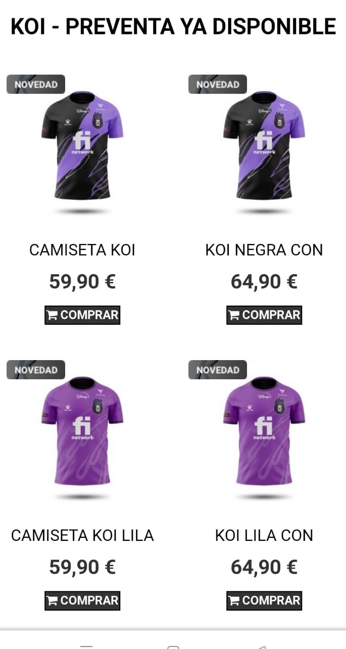 Las camisetas de KOI, el equipo de Ibai y Piqué