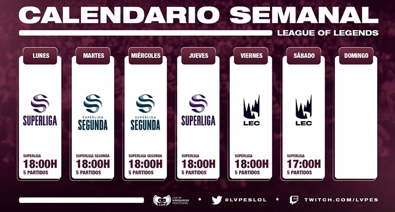 El calendario de la Superliga LoL en 2022