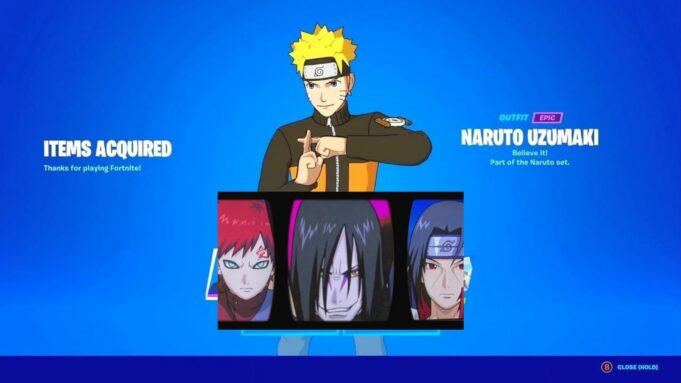 Las nuevas skins de Fortnite x Naruto Rivals
