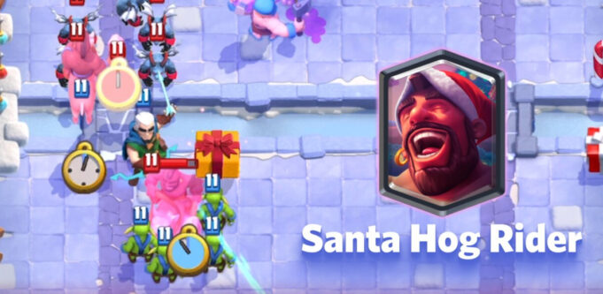 Santa hog rider supermontapuercos Clash Royale